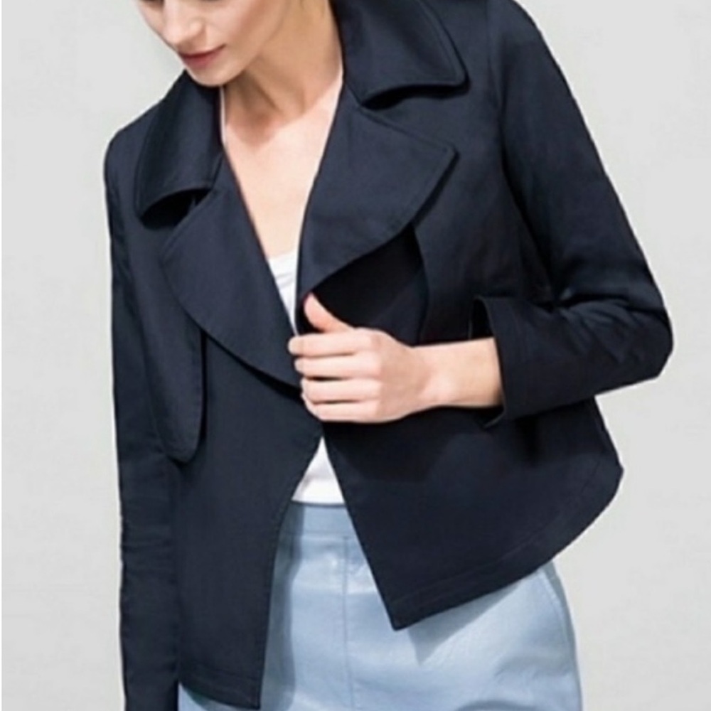 Cuyana Navy Blue Peacoat Women's Jacket
